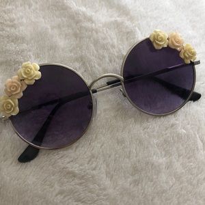 Flower hippie glasses